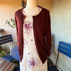 Soft Lightweight Plum Cardigan. EUC. Size Medium.